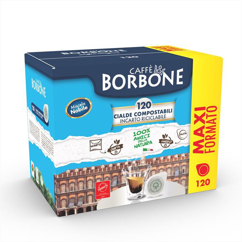 Borbone Box Cialde 44mm Miscela Nobile Blu – Confezione da 120 Cialde Espresso di Qualità