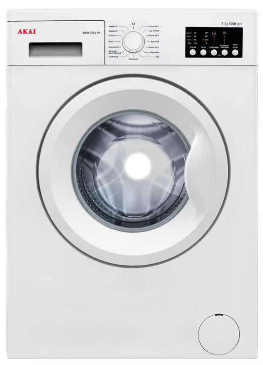 Akai Aqua7004NV – Lavatrice 7 kg 1000 giri Frontale – Garanzia