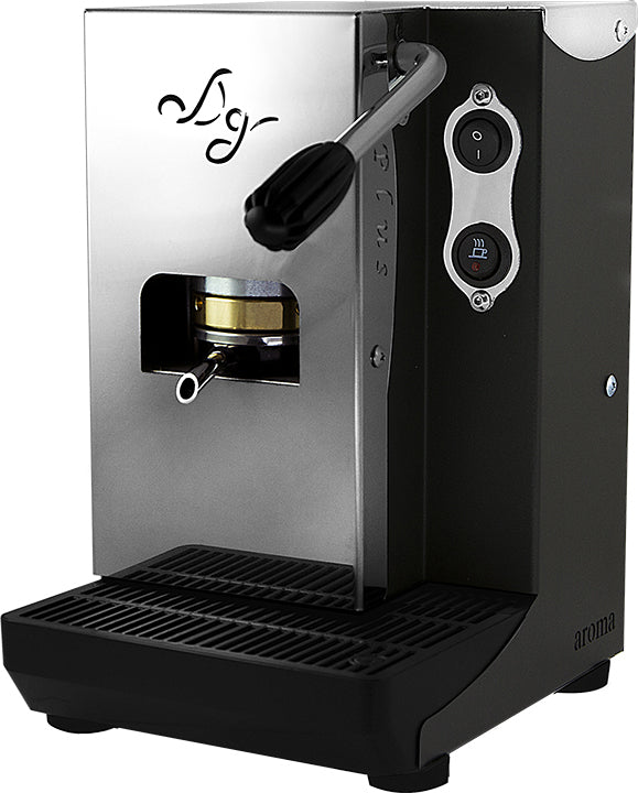 Aroma Plus Basic – Macchina da Caffè a Cialde ESE 44mm | Design Compatto, Acciaio Inox, 400W | Colore Nero