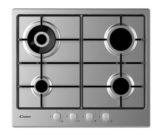 Piano Cottura a Gas Inox 60cm – 4 Fuochi TIMELESS CHW6BR4WX | Design Classico e Sicurezza Integrata