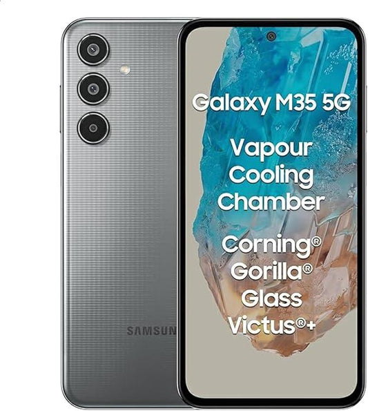 Samsung Galaxy M35 6 GB RAM • 128 GB • Gray – Display Super AMOLED 6.6″ 120 Hz, Batteria 6 000 mAh