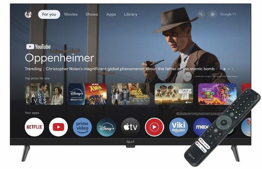 Smart TV LED 32" QT32HGF9A – HD, Google TV, Wi-Fi, DVB-T2 HEVC, Assistente Google